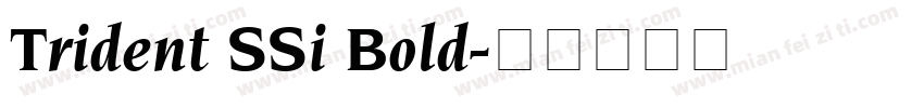 Trident SSi Bold字体转换